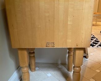 Vintage John Boos maple Butcher Block table. Measures 23.5" x 18" x 34" H. Photo 3 of 4. 