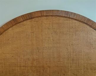 1960s island-chic cane & rattan Queen headboard. Photo 1 of 3. 