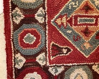 Hand-knotted wool rug measures 117" x 30". Photo 2 of 2. 