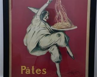 Vintage Pates Baroni Poster. Measures 26" x 34." Photo 1 of 3. 