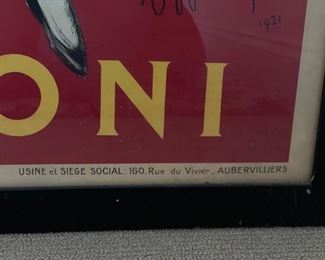 Vintage Pates Baroni Poster. Measures 26" x 34." Photo 3 of 3. 