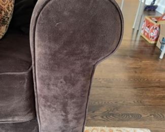 Brown Sofa Measures 81” W x 36” D - 2 available. One is a sleeper sofa. Photo 2 of 2. 