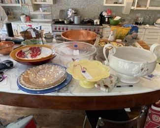 Sample of Serving Platters and Cake Stands. 