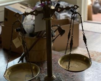 Antique Brass Scale. 