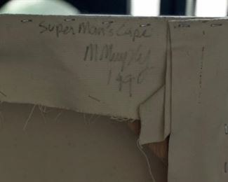 Super Man’s Cape. M. Murphy, 1990. Measures 36” x 36”. Photo 2 of 2. 