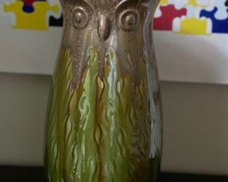 Ceramic Owl Vase. 