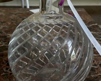 Mid 20th Century Baccarat Swirl Vase. 