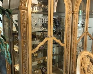 PAIR OF CURIO CABINETS