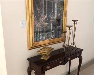 ARTWORK AND SOFA TABLE