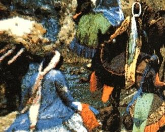 DETAIL OF HAND KNOTTED FRAMED ART