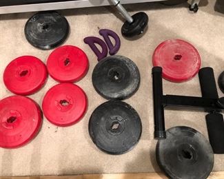 FREE WEIGHTS  AND STAND