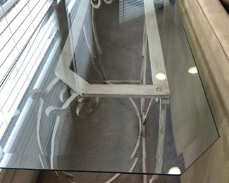 GLASS TOP SOFA TABLE