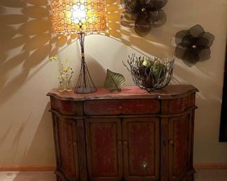 Coast to Coast Imports Distressed 4 Door Cabinet