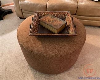 JONATHAN LOUIS Benjamin Round Storage Ottoman