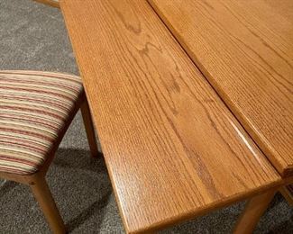 KODA WOODCRAFT Table and Chair Set with Hidden Leaves