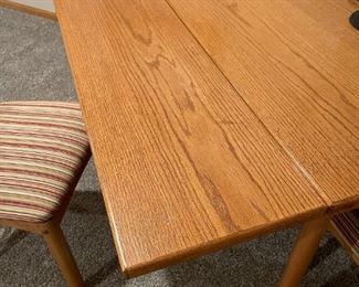 KODA WOODCRAFT Table and Chair Set with Hidden Leaves