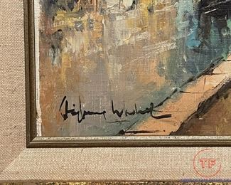 Signed Original Oil on Canvas Paris Street Scene