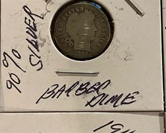 SILVER Barber Dimes