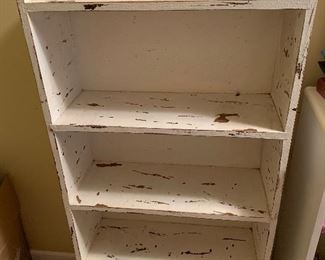 Shabby chic white chippy bookcase