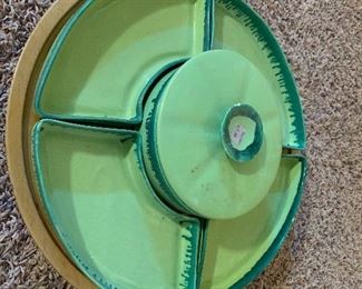 Vintage green Lazy Susan