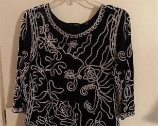 Beautiful black and silver blouse