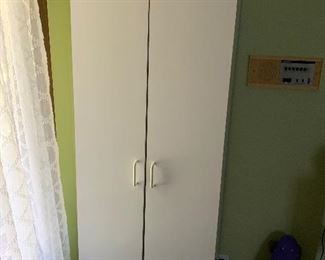 White utility cabinet