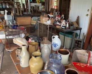 Stoneware, Stoneware, Stoneware, wirework, some decor items