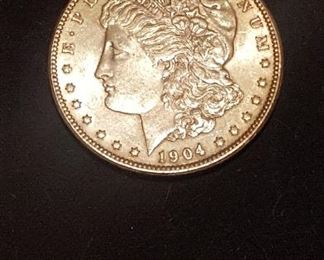 72. 1904 Morgan silver dollar new Orleans mint $60