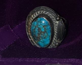45. Native American turquoise ring $60