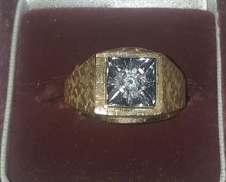 55. Men's diamond ring,14 k $600
