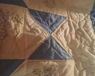 141. Hand Stitch baby quilt $30 never used