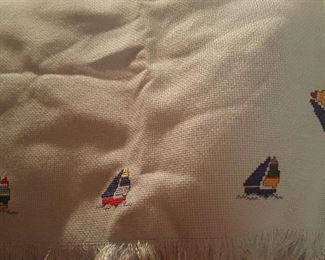 142./ Hand-stitched baby throw $20