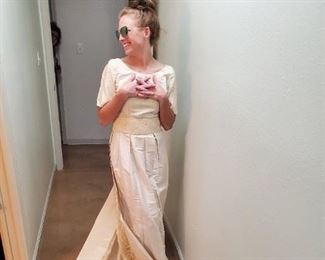 1. 1964 silk wedding dress