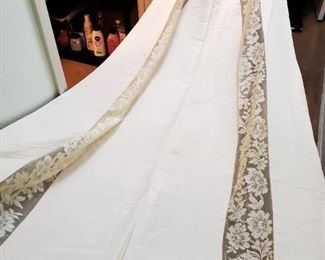 1. 1964 silk wedding dress train