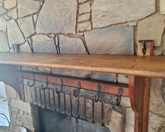 furiture mantle turn of centure hand forged hooks