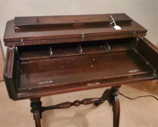 furniture antique writing table open