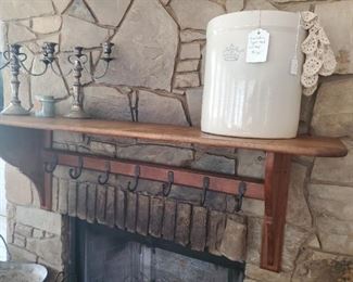 furniture antique turn of entury hand forged mantle