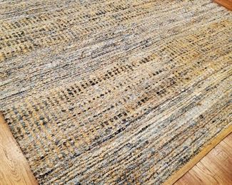 decor 8 x 10 knotted rug blues and creams with matching entry rug