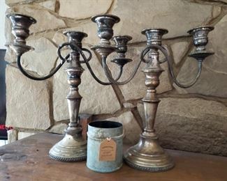 decor sterling 3 arm candlabra