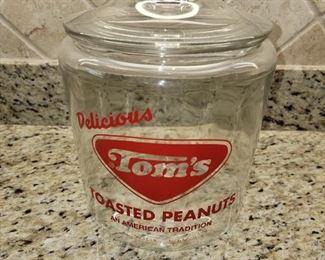 Vintage Tom's Roasted Peanuts Jar 
