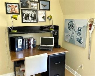 We have 4 desks - ranging from old and dreamy antiques to sleek and modern!