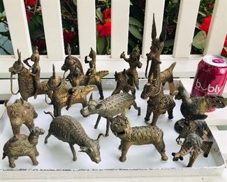 Brass Indian dhokra figurines