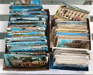 Lots of vintage postcards - glossy, linen & some real photo cards.