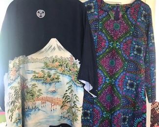 Japanese robe with Mt. Fuji, festive dress