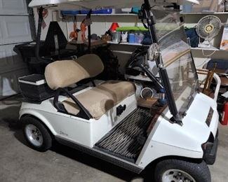 2013 Club Car DS Golf Cart- 48V Electric- New Batteries- Mirrors, Cooler, Ball Washer, Turn Signals and Battery Water Filling System