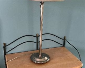 Floating wall mounted end tables with lamp