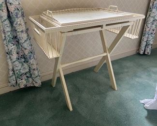 Bed service tray with stand