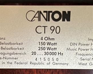 Pair of Canton CT 90 Floor Speakers