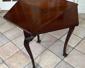 Hexagonal to hinged to Triangular sided end table