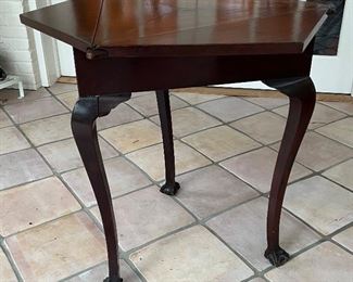 Hexagonal to hinged to Triangular sided end table